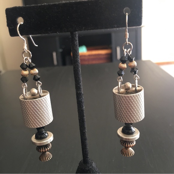 Vintage Lamp Shade Earrings - Picture 5 of 10